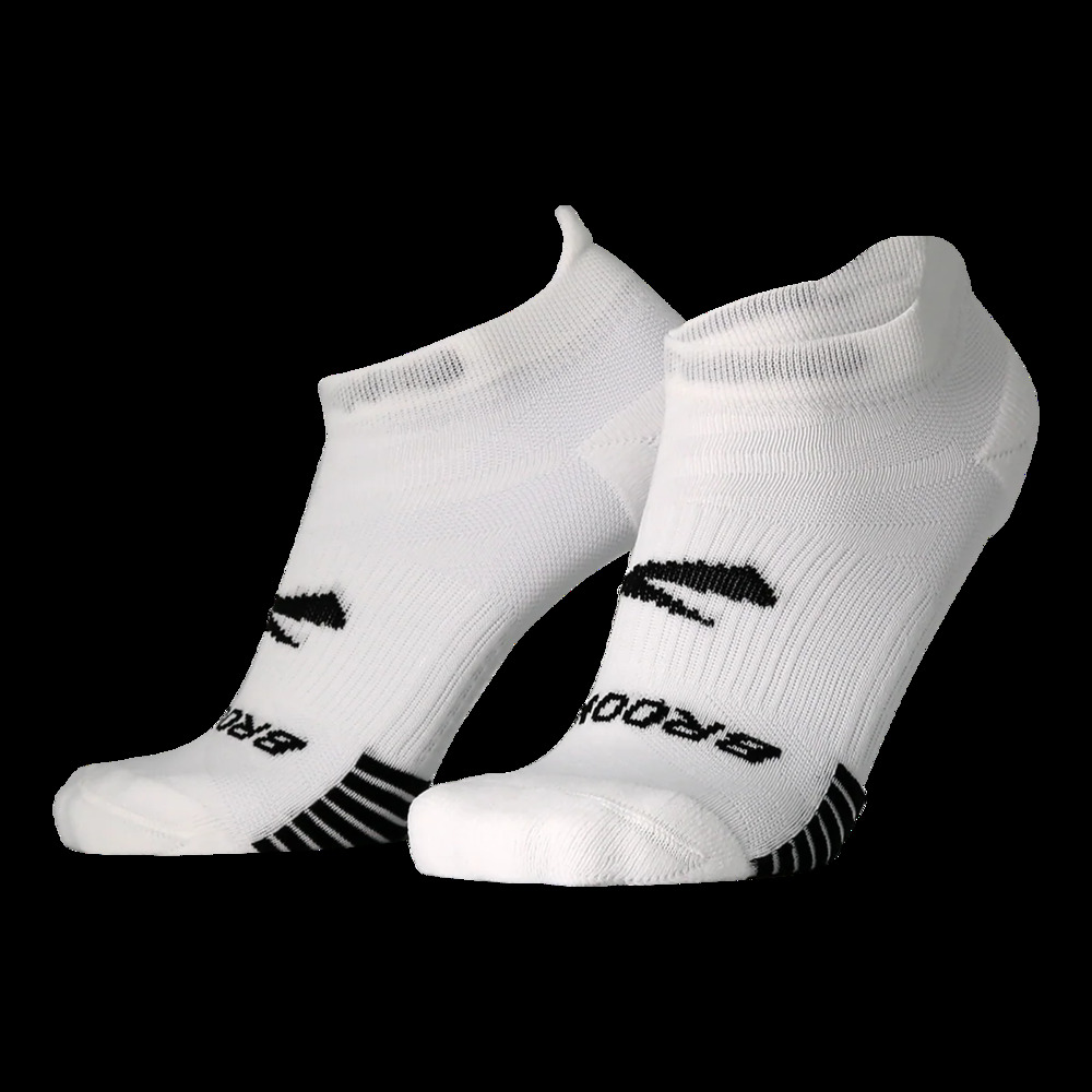 Brooks Unisex Large White 2-Pack Ghost Lite Athleisure No Show Socks OS29-33